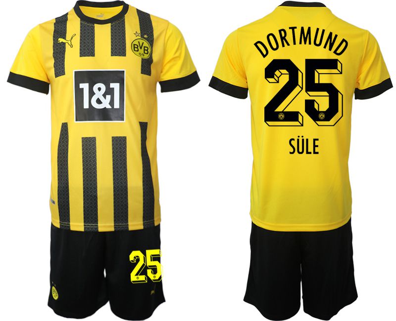 Men 2022-2023 Club Borussia Dortmund home yellow 25 Soccer Jersey